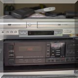 E11. Sony DVD and VHS player (Model 5LV-D300P) and Kenwood cassette player. 